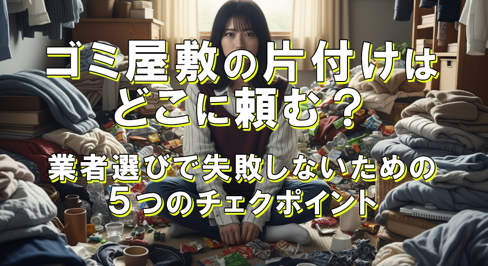 ゴミ屋敷の片付けはどこに頼む？業者選びで失敗しないための５つのチェックポイント